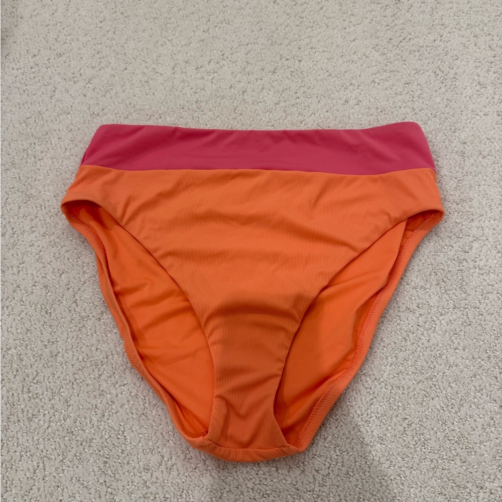 Women's Orange and Pink Swim Bottom